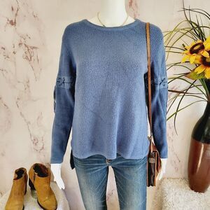 Lola made in Italy super soft knit French blue sweater